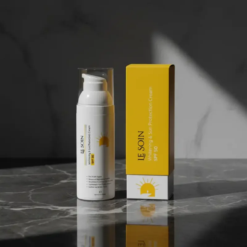 whitening sun protection cream lesoin 00003-1 کرم روشن کننده پوست لوسوئن SPF50