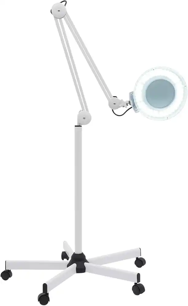 professional-led-magnifying-lamp-standing-beauty-salon 00004 چراغ لوپ پایه دار ایستاده حرفهای سالنی و آرایشگاهی