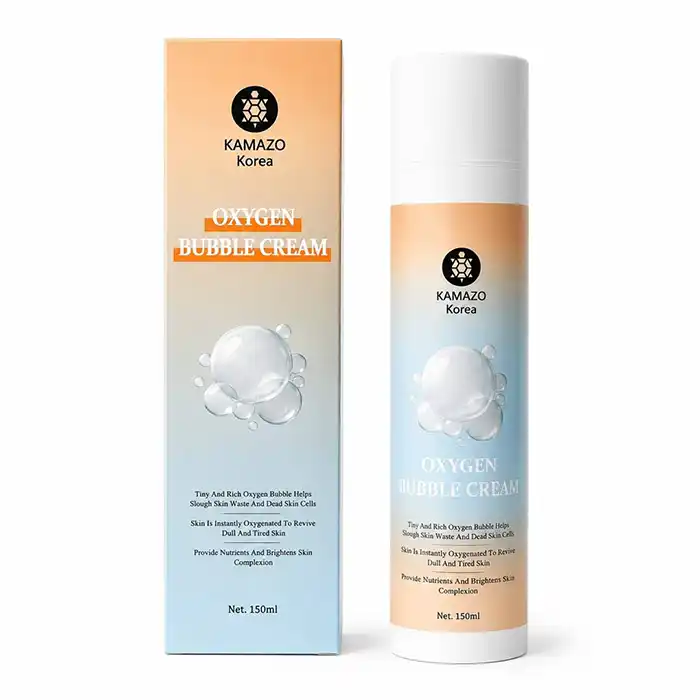 kamazo-oxygen-bubble-cream-150ml 00002 کرم اکسیژن بابل کامازو 150 میلی | ماسک اکسیژن حبابی پوست