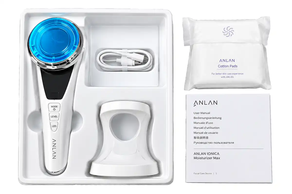anlan-adry15-ionica-moisturizer-max 00004 محتویات دستگاه آبرسان یونی و ماساژور صورت ANLAN