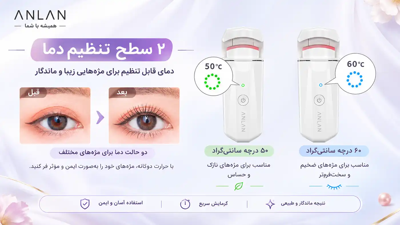 anlan-ajm114-heated-eyelash-curler 0004 دما فرمدهنده مژه حرارتی ANLAN مدل AJM114